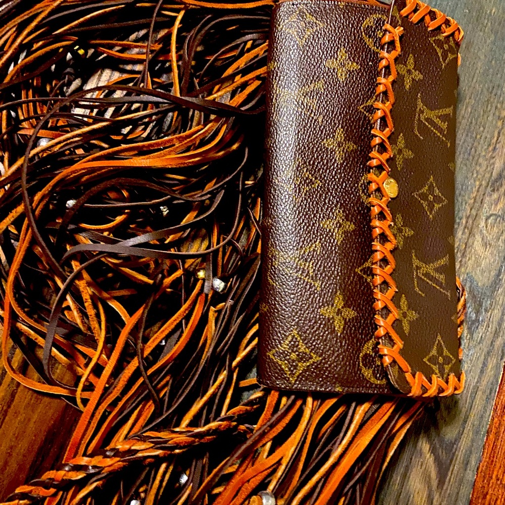 Repurposed Louis Vuitton Wallet Crossbody
